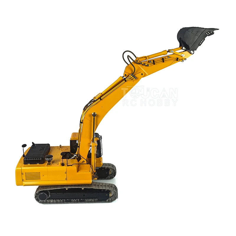Lesu 1/14 Metal RC Hydraulic Excavator For Diy Pc360 CNC RTR Boys Toys Gifts With Pl18 Control Painted Finished Trucks Thzh1202 5