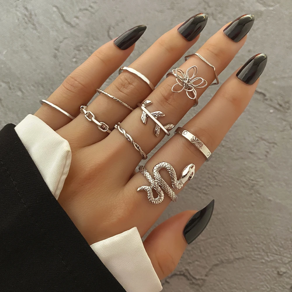 fcity.in - Latest Stylish Metal Boho Midi Finger Ring For Set Of 8 /  Sizzling