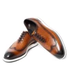 Male Natural Genuine Leather Sneakers Classic European Style Snake Print Casual Flat Shoes 2023 Fashion Party Social Oxfords 5