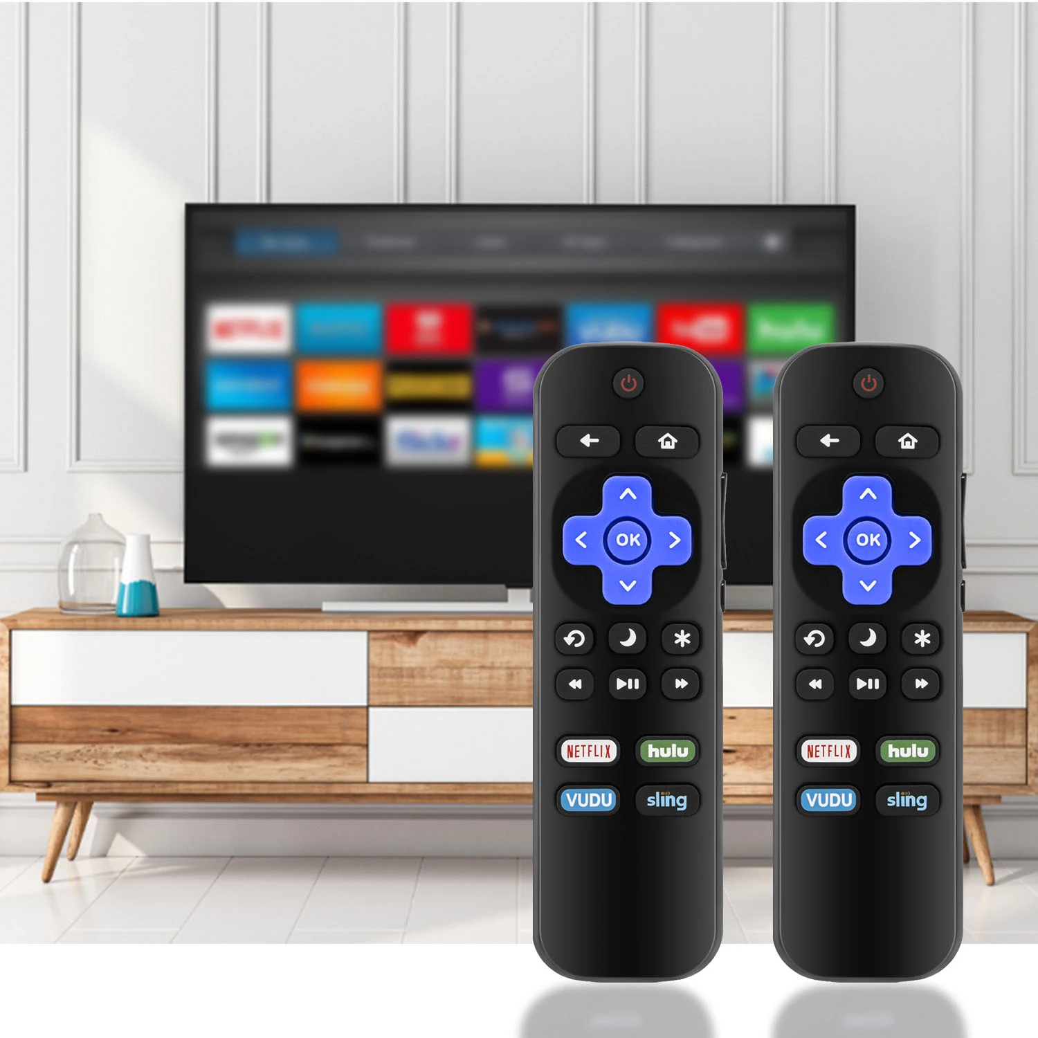 1 Paio Di Telecomando Uso Per Sharp Per Hisense Tutti I Modelli Roku Tv Series Set-Top Box Controller Sostituzione Utilizzare Direttamente