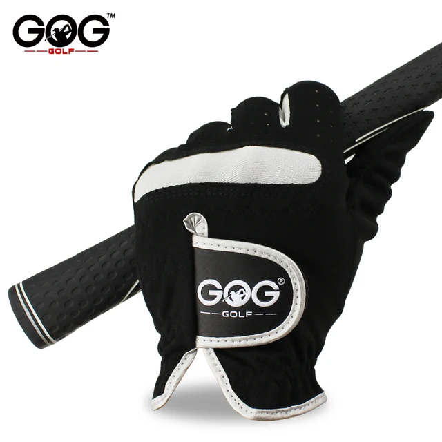 Pack of 10 PCS Men's Golf Gloves Breathable Black Soft Fabric Brand GOG Golf Glove Left Hand Drop Ship 5
