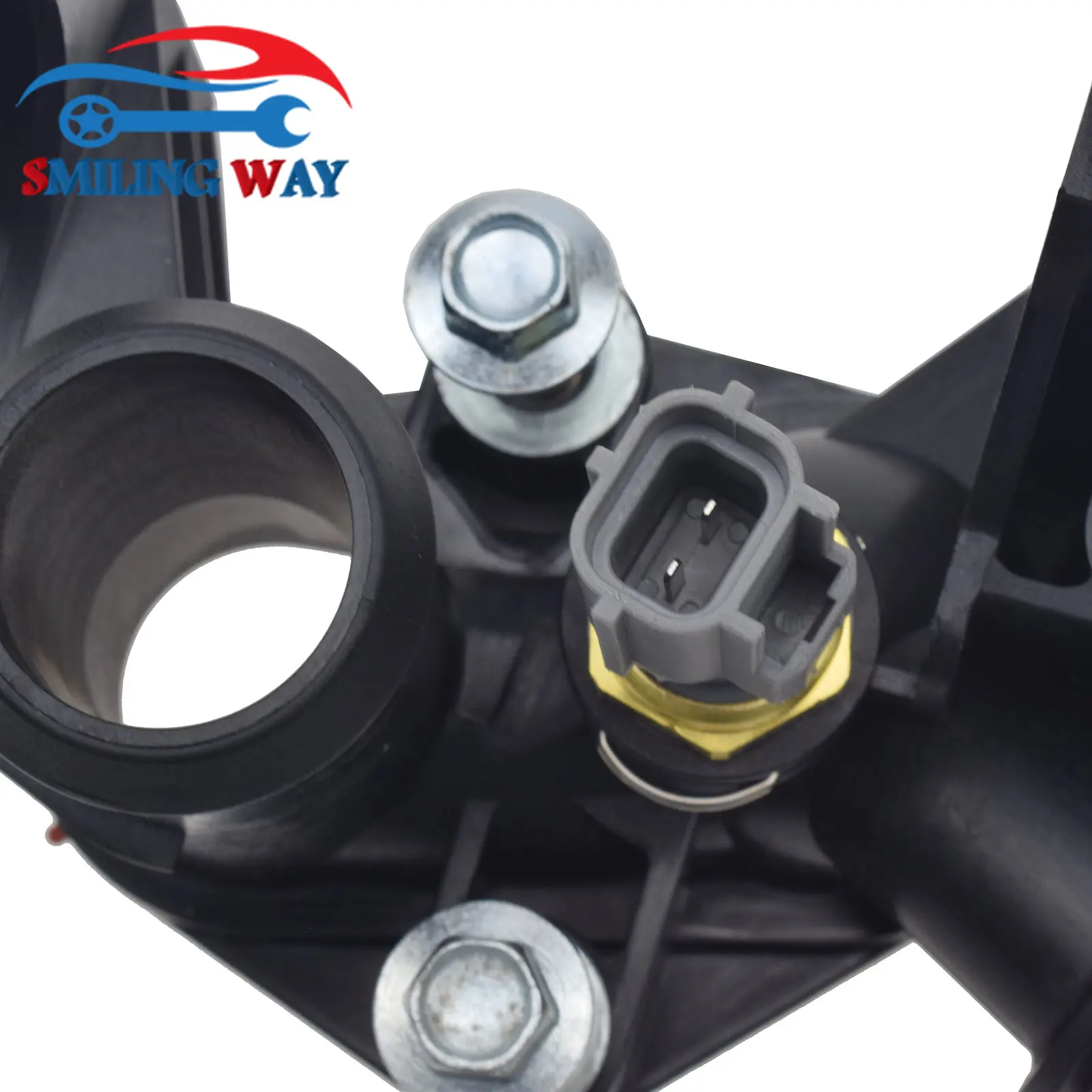 Thermostat Housing & Water Coolant Flange Kit For Ford Fiesta B-Max C-Max Focus Fusion Mondeo 1.4 1.6 P7M5G8K556AC 2S6G9K478BD