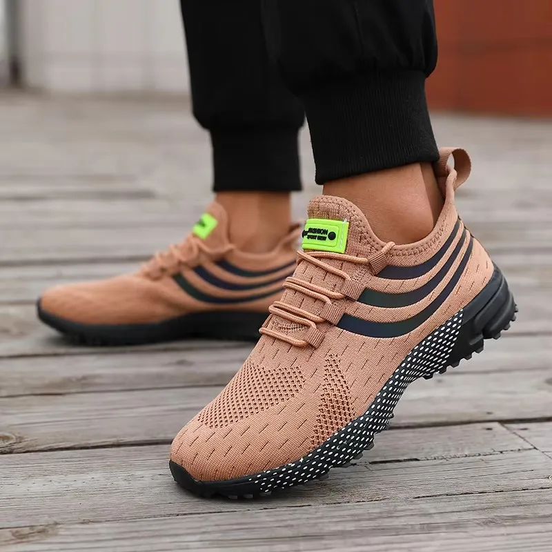 Summer Men's Running Shoes 2025 New Premium Trend Breathable Anti Slip Mesh Sneakers Fashionable Lightweight Outdoor Men's Shoes