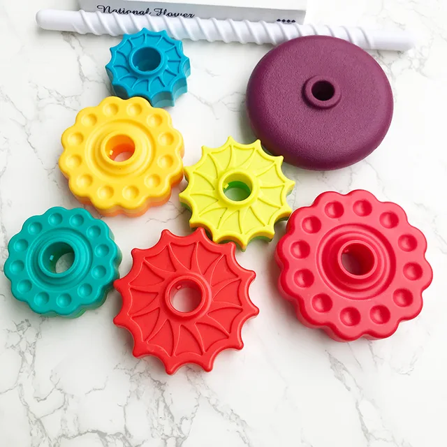 Rainbow tower 2022 New Popular Baby Stack Toy Color Spin Tower In  Big Size High Quality Gift For Kids Boy And Girl 4