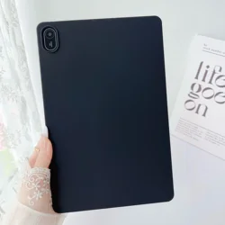 Vibrant TPU Silicone Tablet Case - Lightweight, Anti-Fingerprint, Soft, and Safe for Matepad SE 11 2024 (Black)