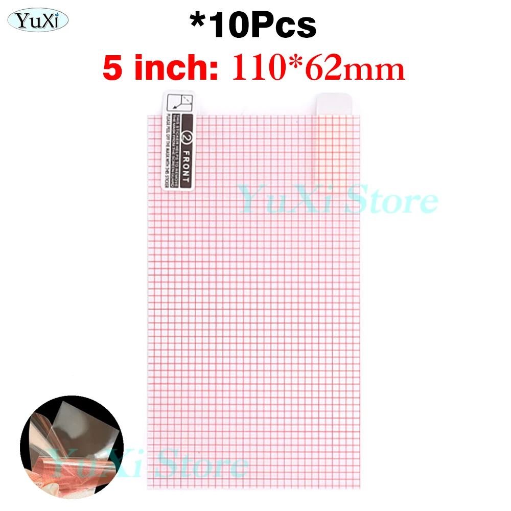 Universal HD Clear Screen Protector Film Set - 10 Pack Anti-Dust PET Films