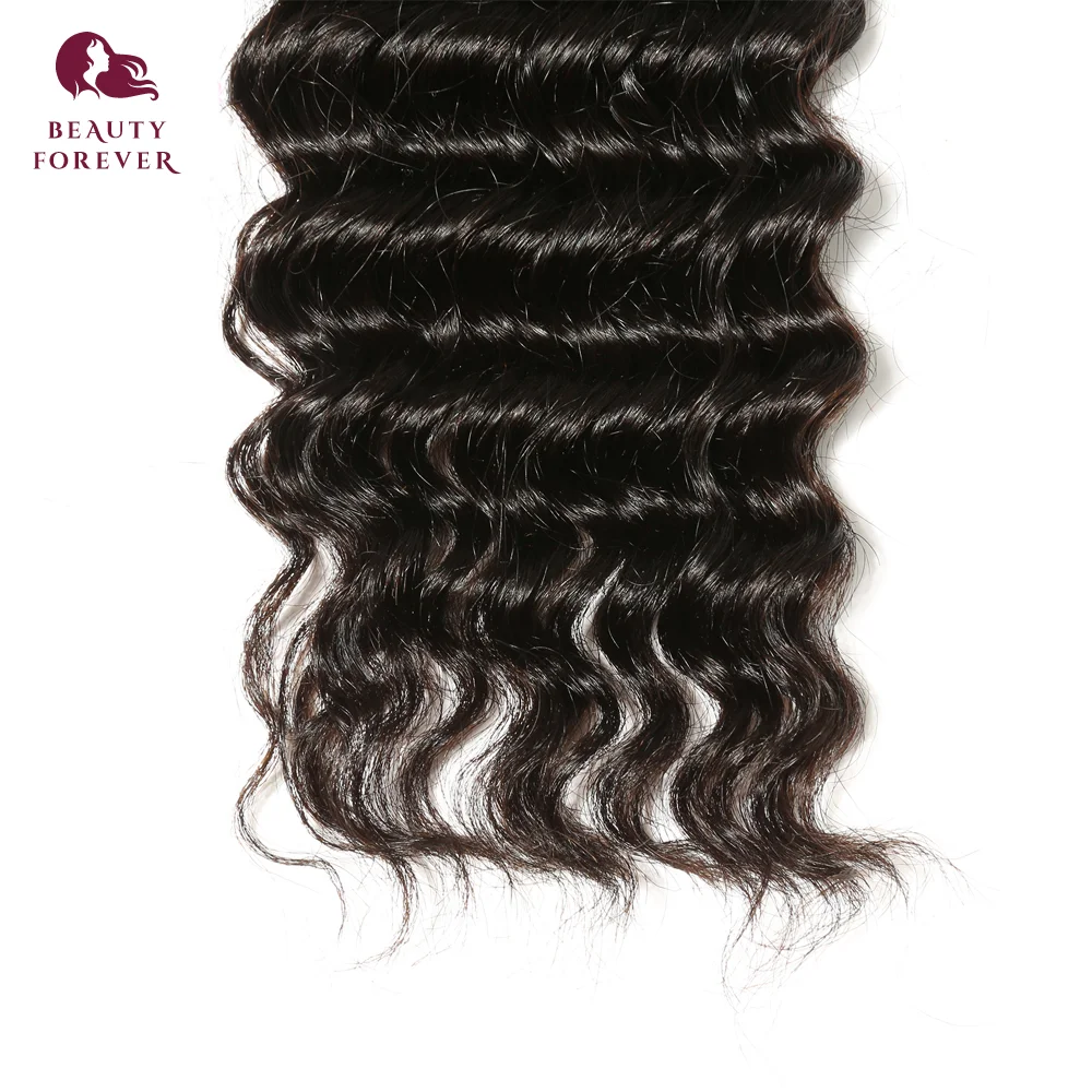 BEAUTY FOREVER Brazilian Deep Wave Human Hair Weft 4pcs/lot 100% Virgin Hair Bundles Natural Color Can be Dyed