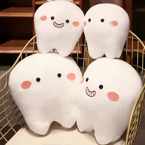 25/35CM Simulation Tooth Plush Toys Cute White Teeth Stuffed Soft Pillow Cushion Gift For Children kids