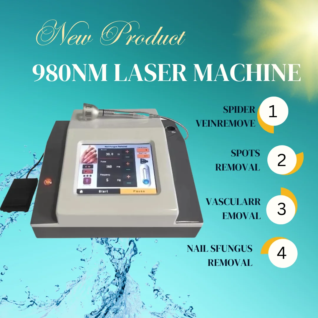 980 Diode Lase-r Blood Vessels Removal Nail Fungus 980nm Diode Lase-r Vascular Removal Machine Remove Spider Veins