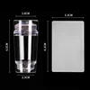 Heallor Transparent Nail Stamper with Scraper 2pcs Jelly Silicone Stamp for French Nails Manicuring Kits Nail Art Stamping Tool 5