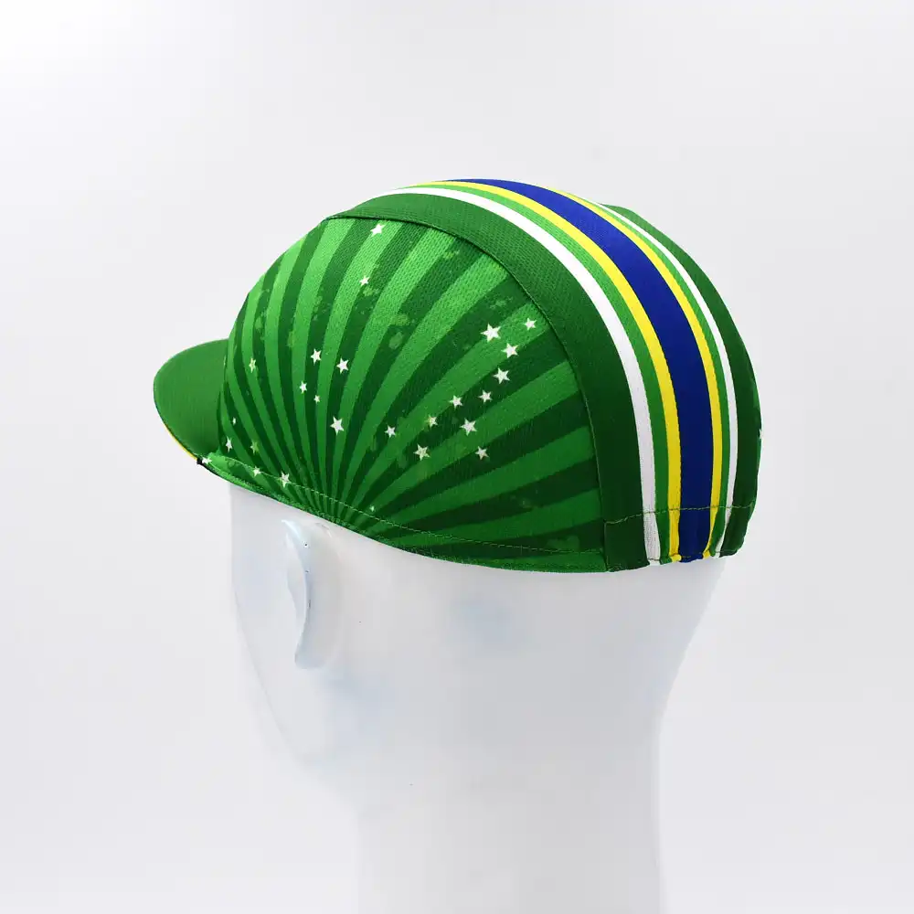 2 Styles Green New Brazil CLassical Cycling Caps Breathable Unisex Gorra Ciclismo JIASHUO