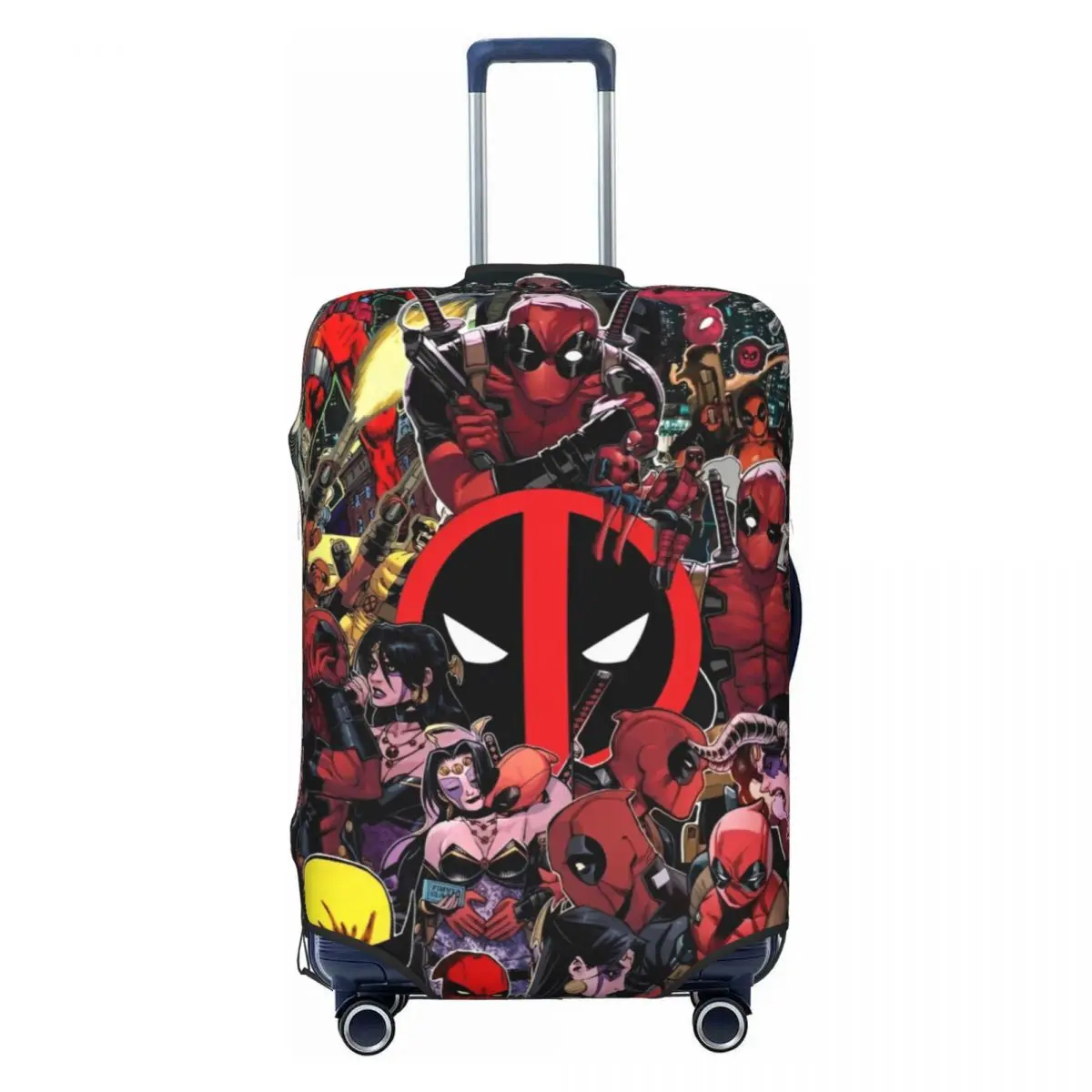 Cartoon Anime Deadpool Suitcase Cover Elastic Travel Protector Luggage Supplies Holiday 2