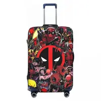 Cartoon Anime Deadpool Suitcase Cover Elastic Travel Protector Luggage Supplies Holiday 2