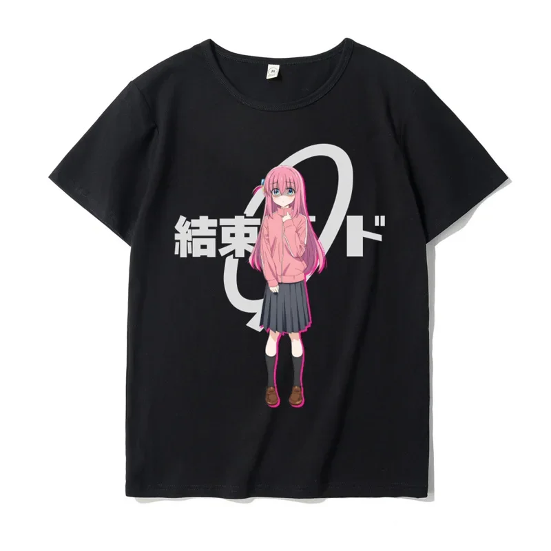 

Lonely Rock Cosplay T-shirt Anime Secondary Print Clothes Harajuku Girls Clothing Women's Y2k Top Manga Cartoon Streetwear Tees