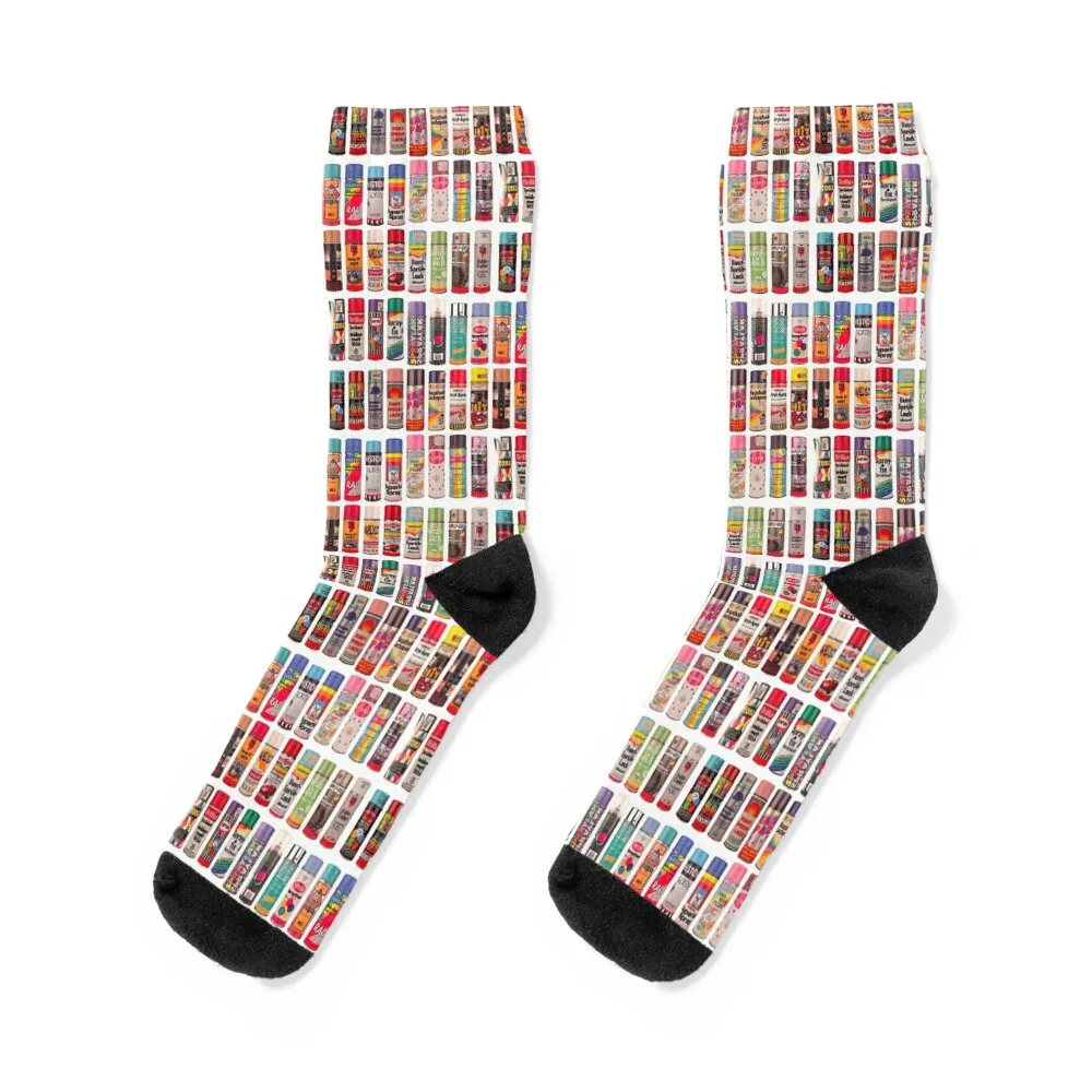

Vintage Spray Paint Socks hockey floral Men Socks Women's