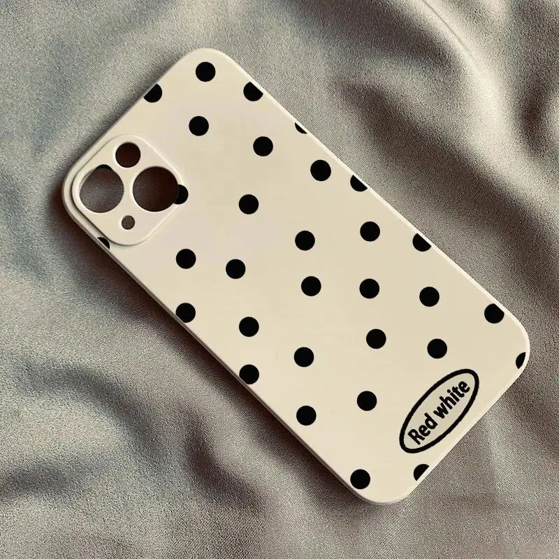 Charming Polka Dot Shockproof Silicone Phone Case