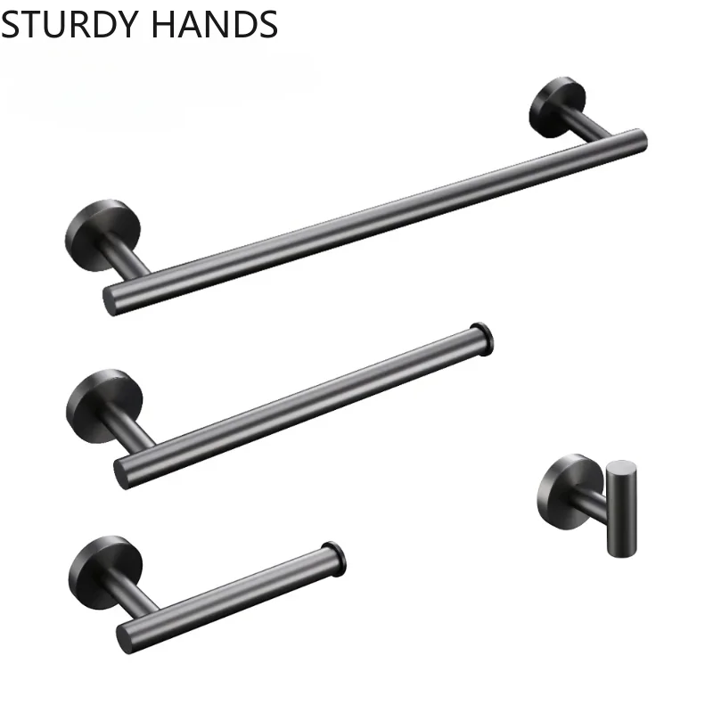 Bagnolux Stainless Steel Gun Gray Black Polished Chrome Brushed Gold Hanger Hook Towel Bar Paper Holder