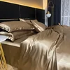 Luxury 100% Mulberry Silk Bedding Set with Duvet Cover Set Double King Queen Size Bedding Cover Kit 4pcs Bed Cover Bed Linen Set 4