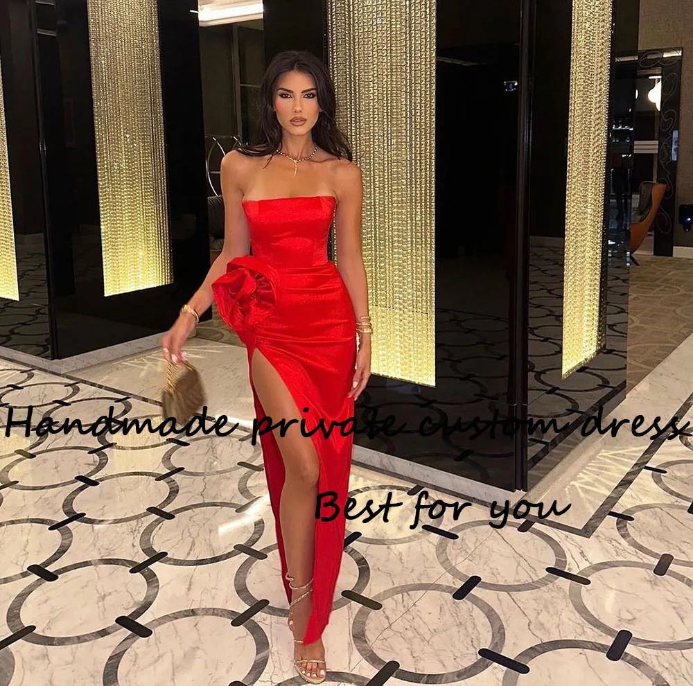 Рисунок 2 - Красные вечерние платья-русалки с разрезом