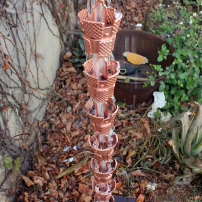 2.6m Bronze Tripod Eaves Drainage Chain Homestay Villa Courtyard Garden Rain Guide Chain