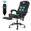 Executive Office Chair Massage High Back Leather Office Chair with Footrest Reclining Computer Desk Chair Lumbar Back Support 1