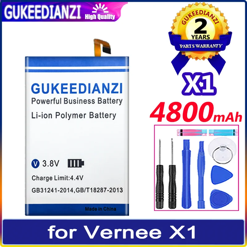 

GUKEEDIANZI Battery 4800mAh for Vernee X1 Batteries