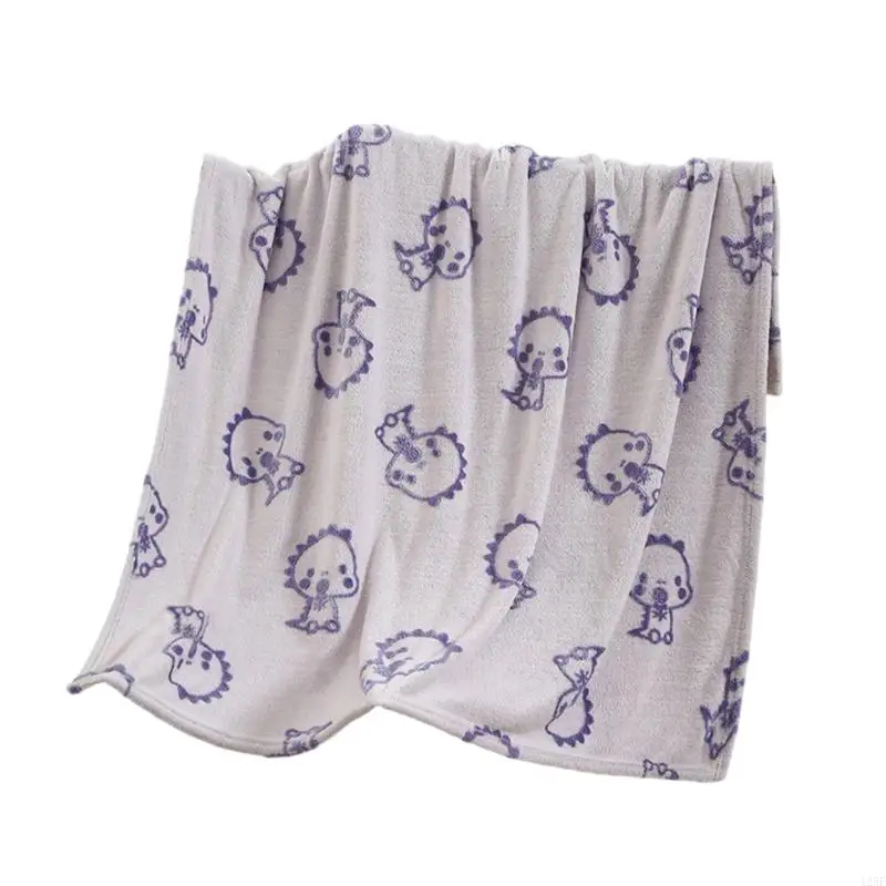 Breathable Swaddles Wrap with Cartoon Pattern Baby Quilt for Toddler Infant Bath Towel Receiving Blanket Pram Blanket 425F