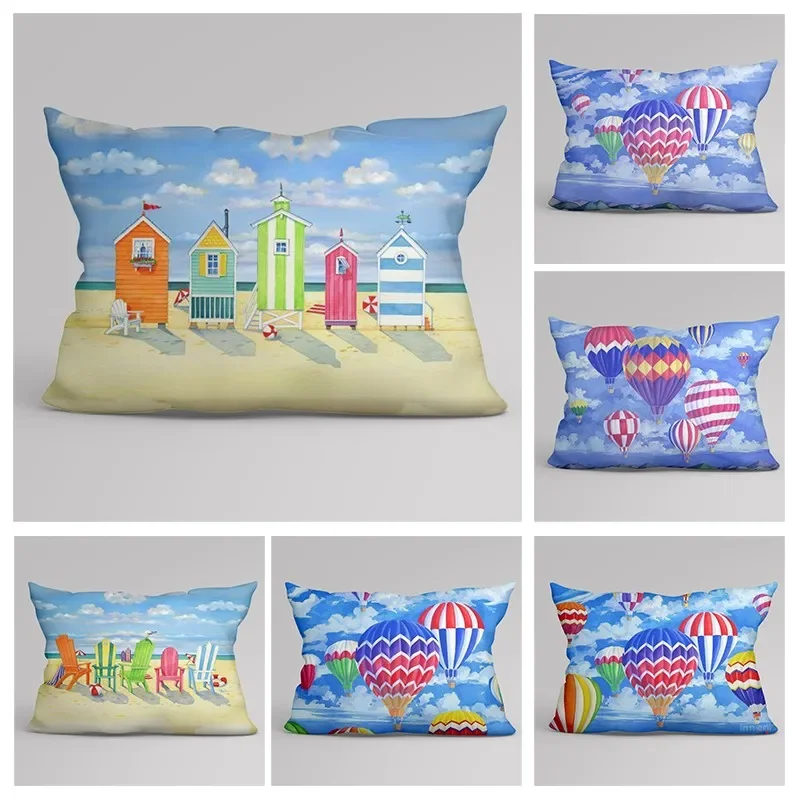 

Hawaiian style pillowcase sofa cushion cover rural beach animal decoration pillowcase throw pillowcase customized 30x50 40x60