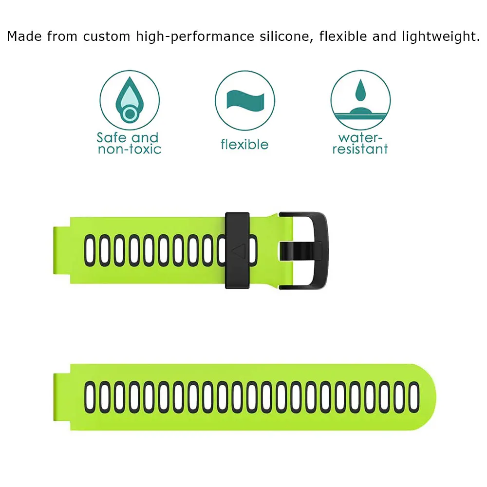 Soft Silicone Waterproof Sport Watch Band Replacement