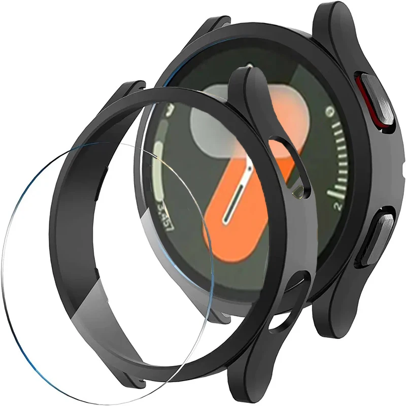 Premium All-Around Anti-Fall Glass+PC Watch Case with Screen Protector