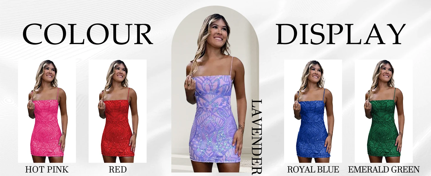 Vestidos cortos de lentejuelas para adolescentes, ajustados, con tirantes finos, espalda descubierta y brillantes.