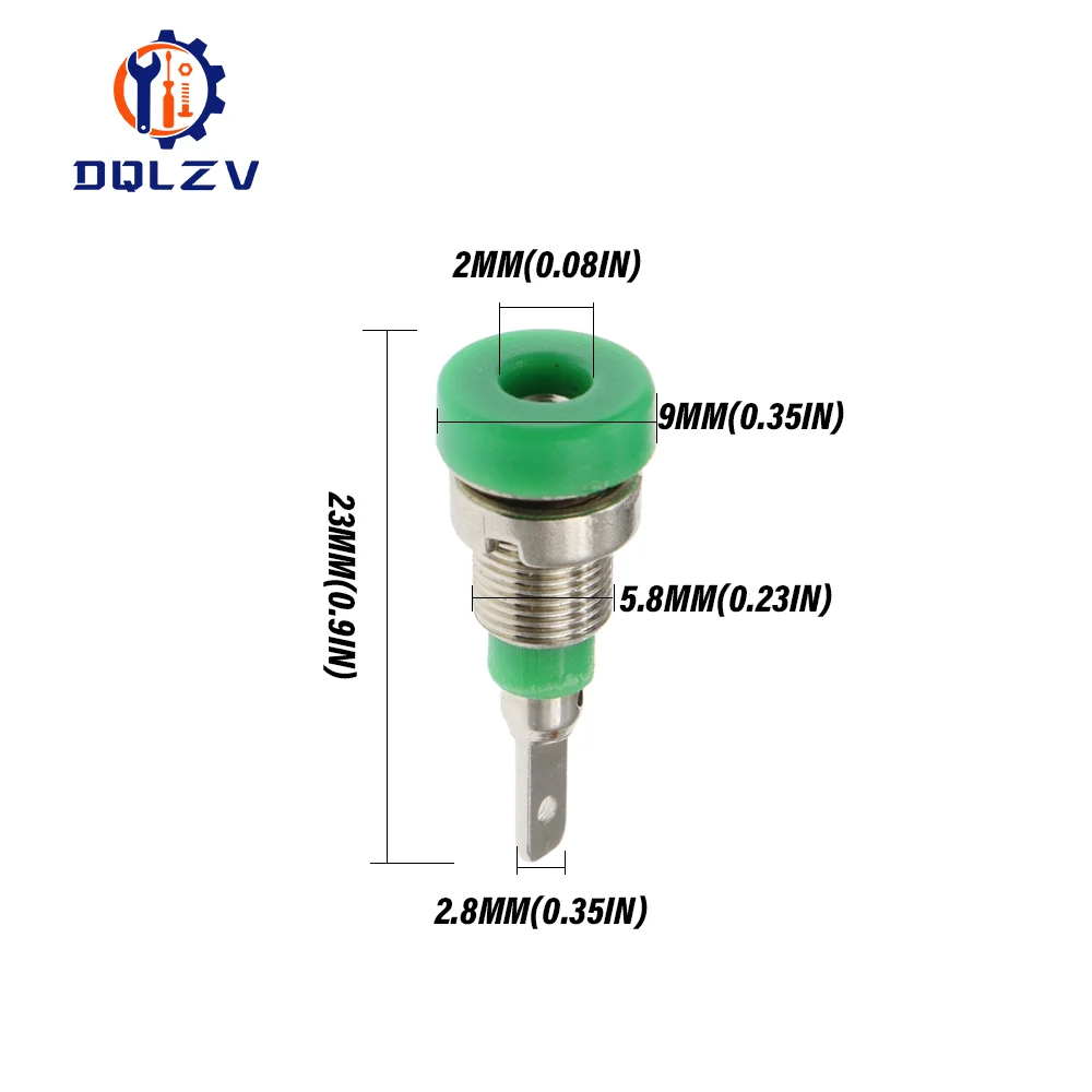 2MM Banana Socket 20A Small Lantern 6mm Plug Panel Jack Adaptor Connector Pure Copper High Voltage Power Supply Terminal