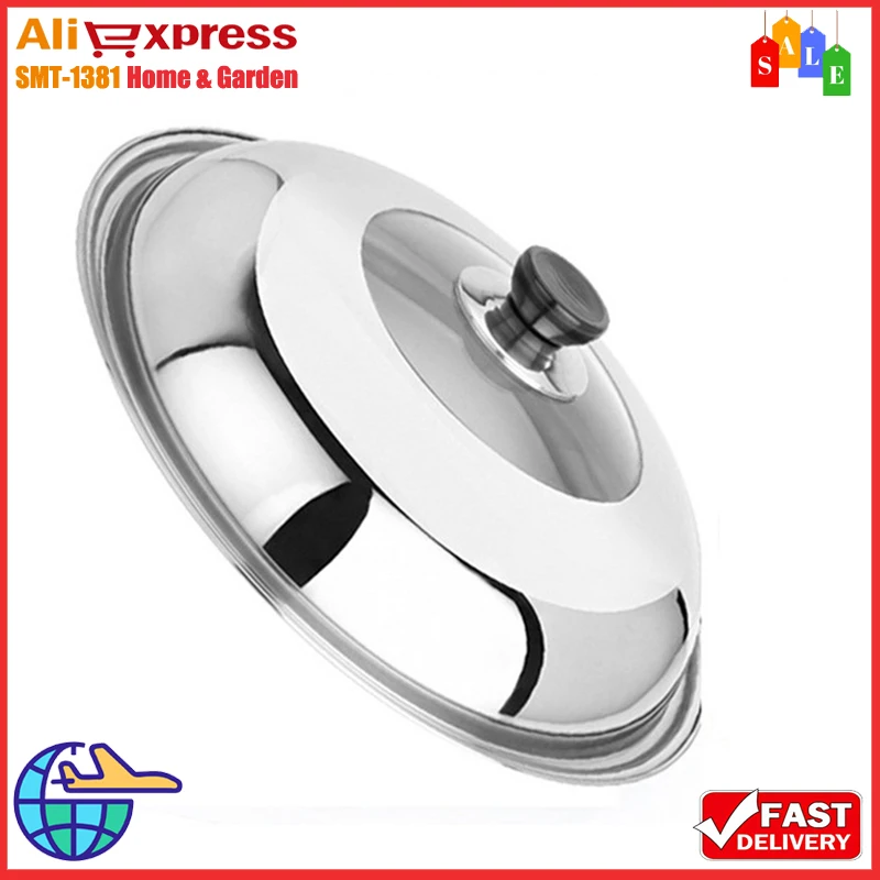 1pc Stainless Steel Visible Pot Lid Combined Tripod Wok Cover Kitchen Cookware Accessories Replacement 28CM, 30CM, 32CM, 34CM