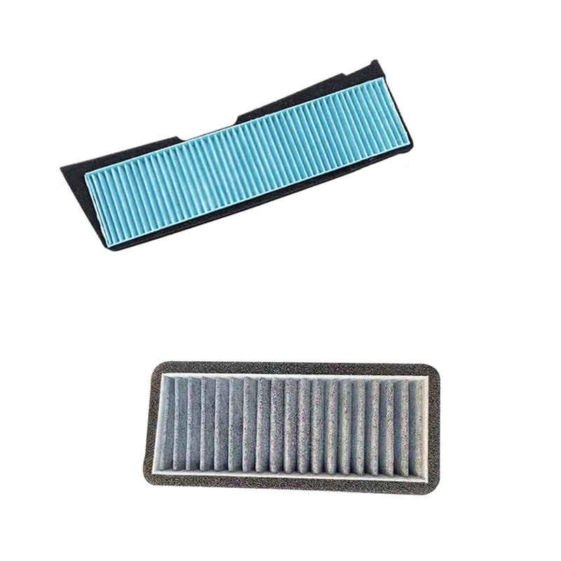 

2 Pcs Car Air Conditioning Inlet Filter Replacement For Tesla Model 3 2021 Air Filter Accessories External Blue & Gray