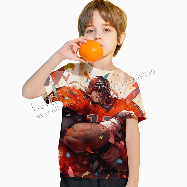 Camiseta Juvenil 3D NFL de Rúgbi: Conforto e Estilo para o Verão 5 Camiseta Juvenil 3D NFL: Conforto e Estilo para o Verão