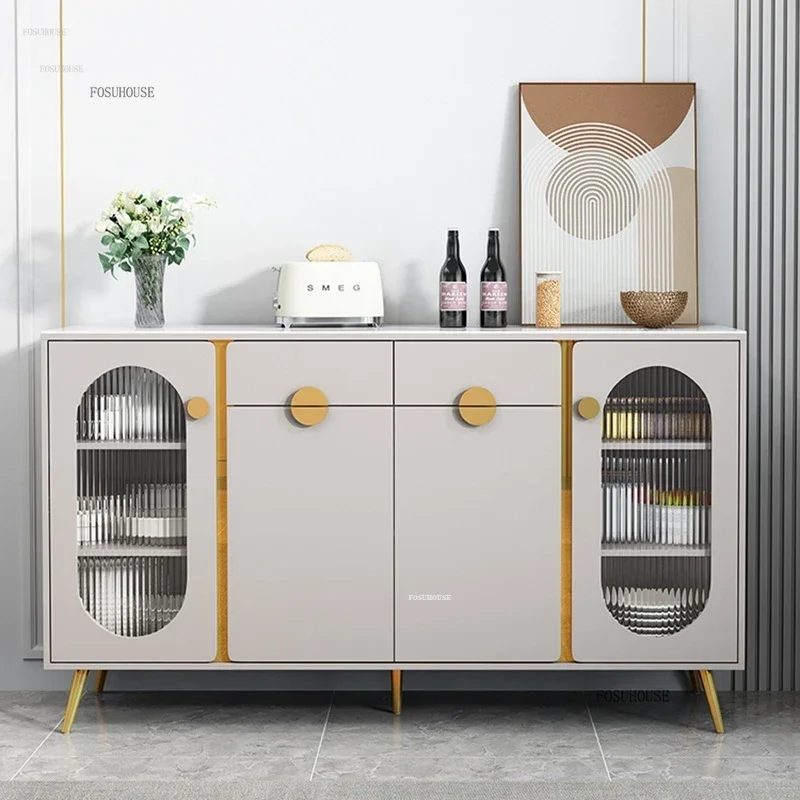 Luxury Slate Sideboard Modern Minimalist Home Living Room Wall Tea Wine Cabinet Simple Kitchen Narrow Cabinet Sideboard
