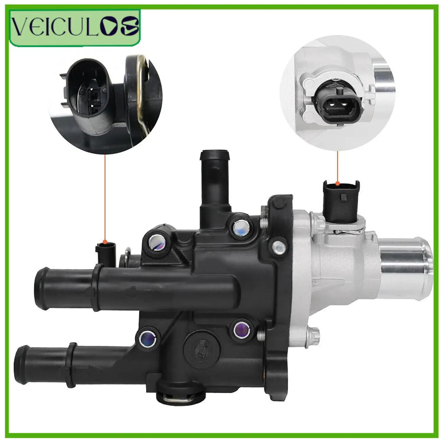 Thermostat Assembly Water Outlet 2519222 1Pc For Chevrolet Sonic Cruze Limited 1.8L