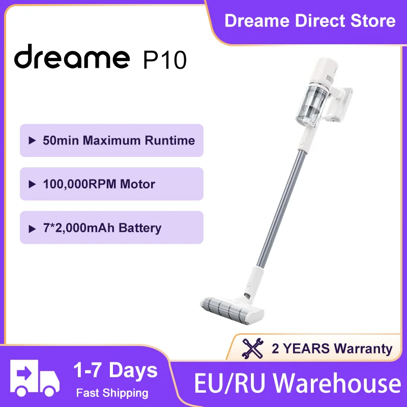 Dreame P10 Handheld Cordless Vacuum Cleaner 20kPa Home Appliances LED
