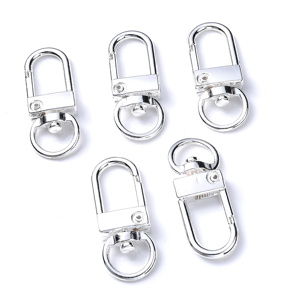 Set of 10 Elegant Gold and Silver Plated Lobster Clasp Hooks for Jewelry Making and Crafting