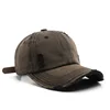 D&T 2024 New Fashion Baseball Cap Men Women Cotton Material Adjustable Retro Distressed Holes Vintage Sun Protection Casual Cap 6