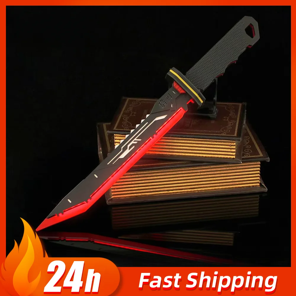 Cosplay Sword Cosplay Prop Cosplay Toy 40CM Naraka: Bladepoint Hunter Blade Game Periphery Acrylic Model Ornaments Charging Luminescence Cosplay Weapons Boy Sword Toy