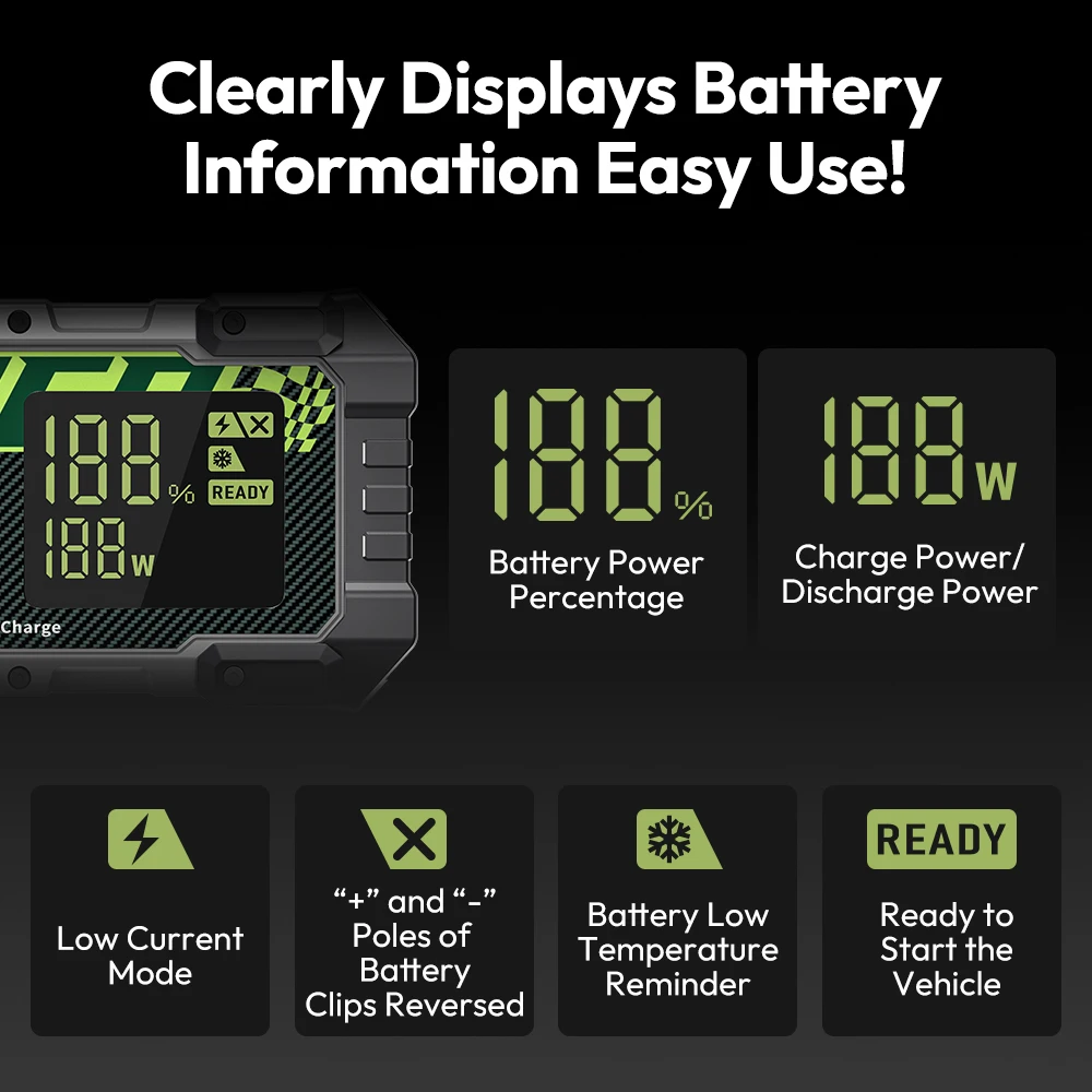 شاحن بطارية سيارة ٤٠٠٠ أمبير ١٢ فولت