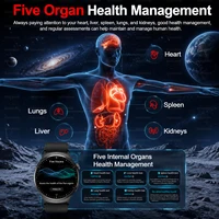 Nouvelle montre connectée 2026 de pointe pour le suivi de santé avec diagnostic IA, ECG+PPG, mesure précise de l'acide urique, de la tension artérielle, de la masse graisseuse et de la santé des cinq organes, avec fonction d'appel. 4