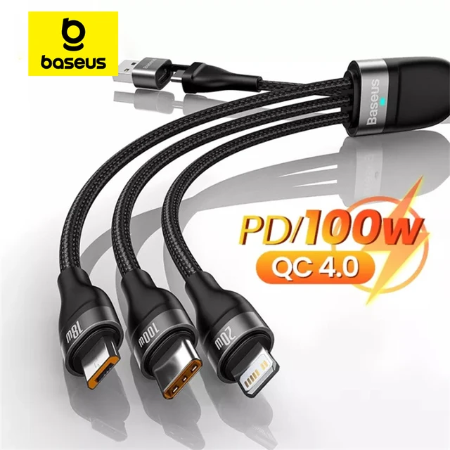 Baseus 3 in 1 USB Type C Cable