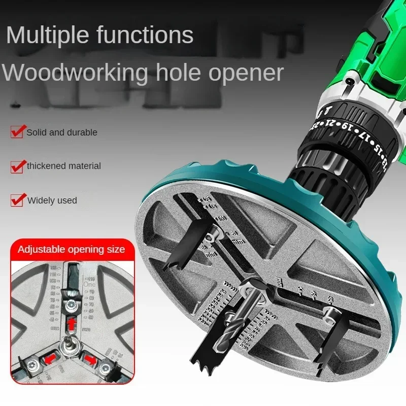 

45mm-130mm Woodworking Hole Opener Cutting Tools Adjustable Hole Saw Diameter For Gypsum Board Cork Board For Home Improvement