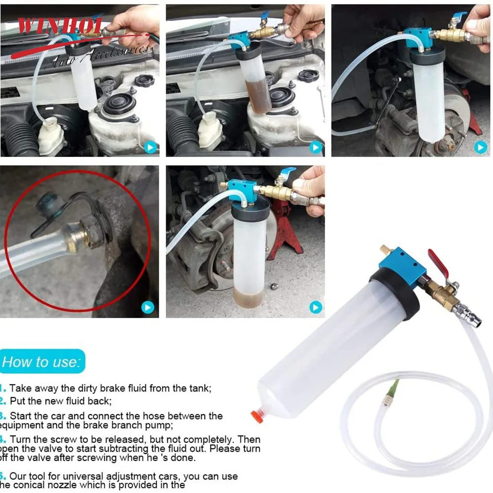 Car Motorcycle Brake Bleeder 300ml Oil Exchanger Universal Oil Pumping Replacement Tool Auto Bleeding Device Brake Fluid Bleeder