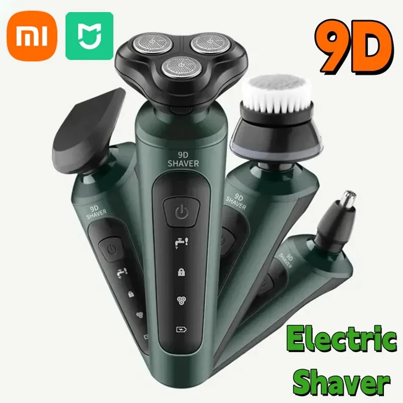 Electric Shaver Xiaomi MIJIA 4in1 Electric Shavers Men Waterproof Wet Dry USB Electric Trimmer Razor Rechargeable Battery Rotary Shavers Machine