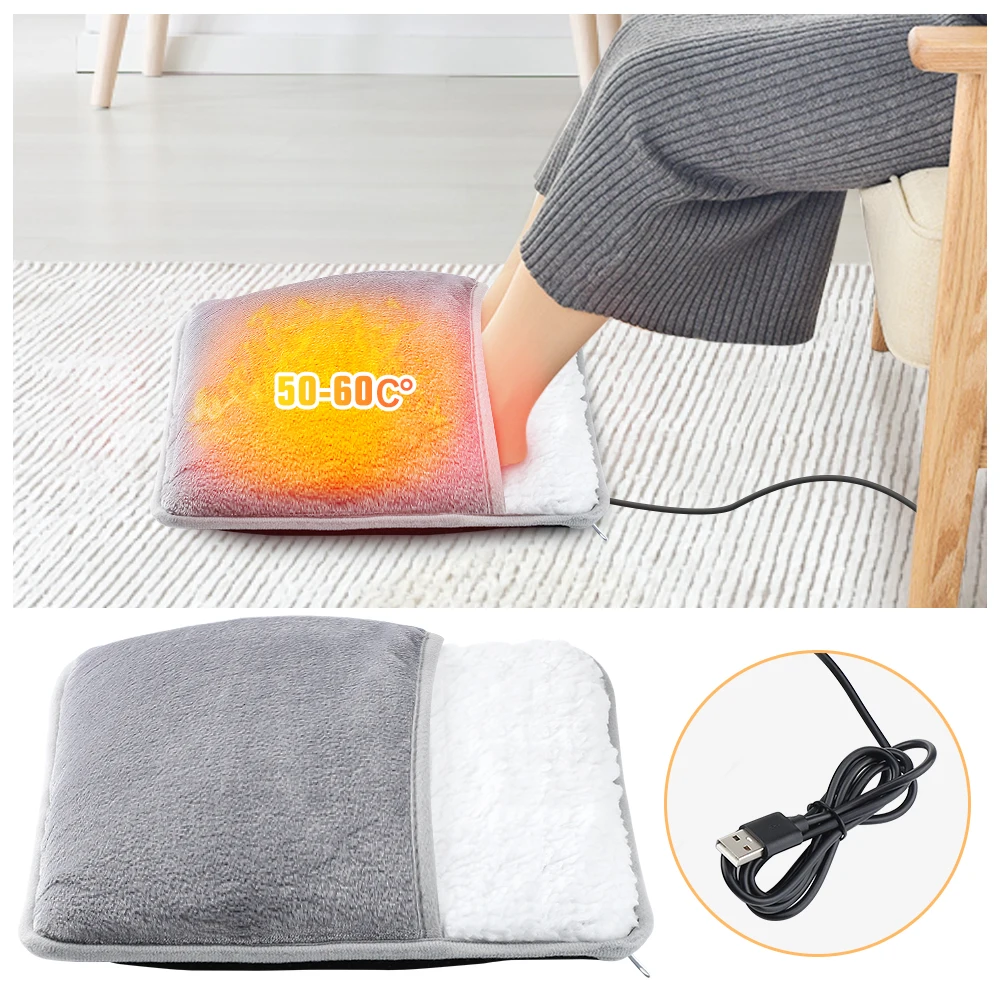 

Electric Heating Foot Warmer Heater Portable Electro Sheet Thermal Flannel Blanket Heated Mat Pad USB Hand Warmer for Home Room