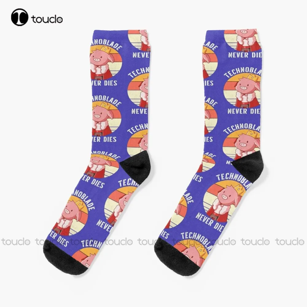 

Technoblade Socks Personalized Custom Unisex Adult Teen Youth Socks Funny Art Streetwear Colorful Cartoon Socks Custom Gift Art