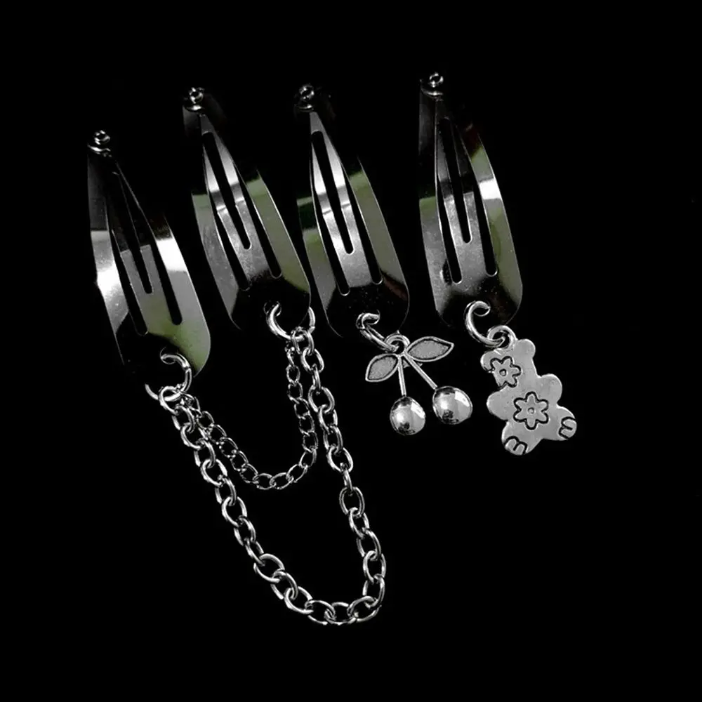 Hip Hop Cherry Alloy Toy BB Clip Water Drop Clip Cool Cross Barrette Korean Style Hairpin Women Hair Accessories Punk Hair Clip